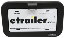 Trailer License Plate Holder with LED Light - 3 Diodes - Clear Lens - Black Frame - 328-003-71BE