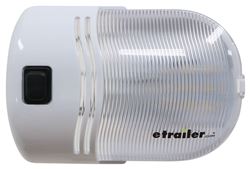 Omega LED RV Porch Light with Switch - 357 Lumens - Surface Mount - Clear Lens