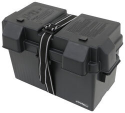 Snap-Top Battery Box with Strap for Group 24 to Group 31 Batteries - Vented - 329-HM318BKS