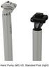 folding bikes combo seat post and bike tire hand pump for dahon - 100 psi silver