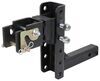 adjustable ball mount drop - 8 inch rise lock n roll articulating hitch w/ 5-position channel 2 receivers vehicle side 11k