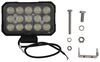 Ultra Bright LED Flood Light - 9,000 Lumens - Black Aluminum - Clear Lens - 12V/24V Pedestal Mount 3371492196
