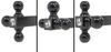 fixed ball mount drop - 0 inch rise buyers products tri-ball hitch solid shank with black towing balls