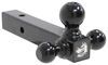 fixed ball mount 10000 lbs gtw class iv buyers products tri-ball hitch - solid shank with black towing balls