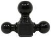 fixed ball mount drop - 0 inch rise buyers products tri-ball hitch hollow shank with black steel balls