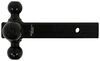 ball mount only buyers products tri-ball hitch - tubular shank with black balls and recovery hook