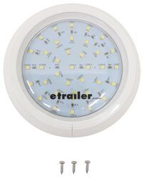 LED Trailer Dome Light for Remote Switch - Surface Mount - 2,200 Lumens - White Base - Clear Lens