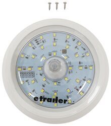 LED Trailer Dome Light w/ Motion Sensor - Surface Mount - 2,200 Lumens - White Base - Clear Lens