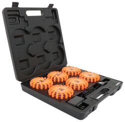 Buyers Products LED Safety Flares w/ Charging Case - 9 Light Patterns - 16 Diodes - Rechargeable - 3378891018