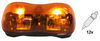 rectangle 1 flash pattern buyers products revolving halogen warning light - magnetic mount oval amber lens