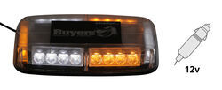 LED Mini Strobe Light Bar - Magnetic Mount - 10 Flash Patterns - Rectangular - Amber and White LEDs