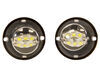 round wired hidden led strobe light kit w/ in-line flashers - bolt-on 19 flash patterns white qty 2