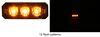 rectangle 12 flash patterns led mini strobe light - surface mount amber leds