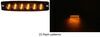 rectangle surface mount ultra-thin led strobe light - submersible 23 flash patterns amber leds
