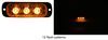 Thin LED Horizontal Strobe Light - Surface Mount - 12 Flash Patterns - Amber LEDs 12 Flash Patterns 3378892300