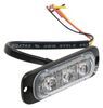 rectangle 12 flash patterns thin led horizontal strobe light - surface mount white leds