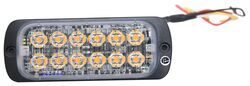 Thin LED Dual Row Strobe Light - Surface Mount - Submersible - 25 Flash Patterns - Amber LEDs