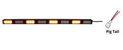 LED Traffic Advisor Light Bar - 22 Flash Patterns - Amber LEDs - Clear Lens - 37" Long
