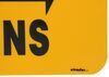 Truck Mud Flaps - Caution Wide Turns - Yellow Polymer - 24" Wide x 24" Tall - Qty 2 24 Inch Wide 337B2424YC
