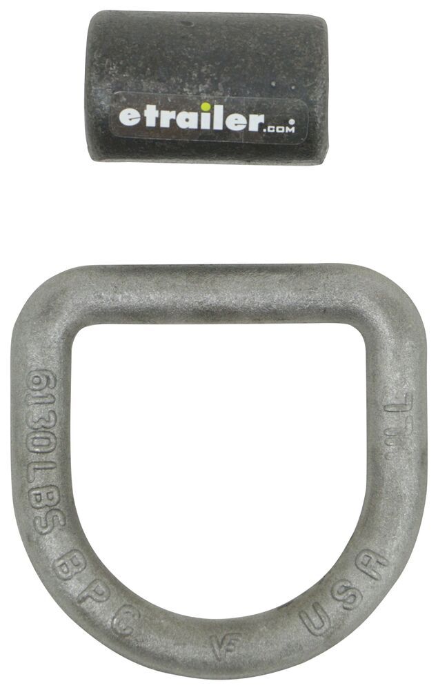 5/8 in Forged D-Ring w/ weld-on bracket, 6,130 lbs. Working Load Limit,  AISI-1025 Steel