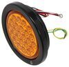 round recessed mount led strobe light - quad flash amber lens 12v/24v