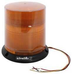 Tall LED Beacon Light - Surface Mount - 12 Flash Patterns - Amber Lens