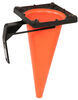 Buyers Products traffic cone holder with a traffic cone. 