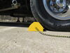 0  wheel chock plastic buyers products 9-1/2 inch chocks with 2-3/4' rope - recycled composite qty 2