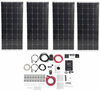 roof mounted solar kit 11-1/4l x 8-1/16w inch go power ae-4 all electric system with mppt controller - 800 watt panels