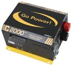 Go Power Industrial Pure Sine Wave Inverter Charger - 2,000 Watts - 100 Amps - 12V
