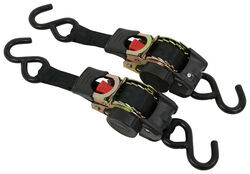 Erickson Re-Tractable Ratchet Straps w/ Push Button Releases - 1" x 6' - 500 lbs - Qty 2 - 34413