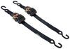 Erickson Re-Tractable Ratchet Straps w/ Push Button Releases - 2" x 6' - 1,333 lbs - Qty 2 S-Hooks 34414