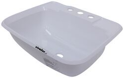 LaSalle Bristol Single Bowl RV Bathroom Sink - 14-3/4" Long x 12-1/4" Wide - White