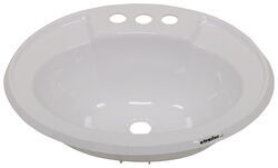 LaSalle Bristol Single Bowl RV Bathroom Sink - 20" Long x 17" Wide - White - 34416305PWA