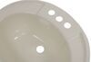 LaSalle Bristol Single Bowl RV Bathroom Sink - 20" Long x 17" Wide - Parchment Drop-In 34416370PPA