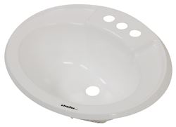 LaSalle Bristol Single Bowl RV Bathroom Sink - 20" Long x 17" Wide - White - 34416370PWA