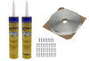rv vents and fans vent install kit roof installation - sealant butyl tape screws beige