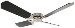 12V RV Ceiling Fan w/ Wall Switch - 4 Speed - 42" Diameter - Brushed Nickel - Black - 344410TSDC42BNBK