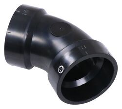 LaSalle Bristol Elbow Fitting for RV Sewer System - ABS Plastic - 45 Degree - 1-1/2" Hub