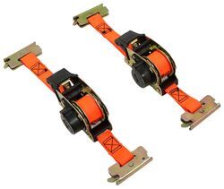 CargoSmart Retractable Ratchet Straps for E-Track or X-Track - 1" x 6' - 500 lbs - Qty 2 - 3481717