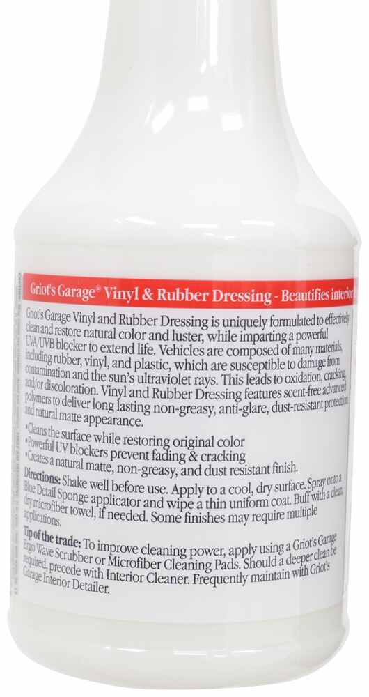 Griot's Garage Vinyl and Rubber Dressing for Vehicles and RVs - 22 fl oz  Spray Bottle Griots Garage Multi-Purpose Cleaner 34910981