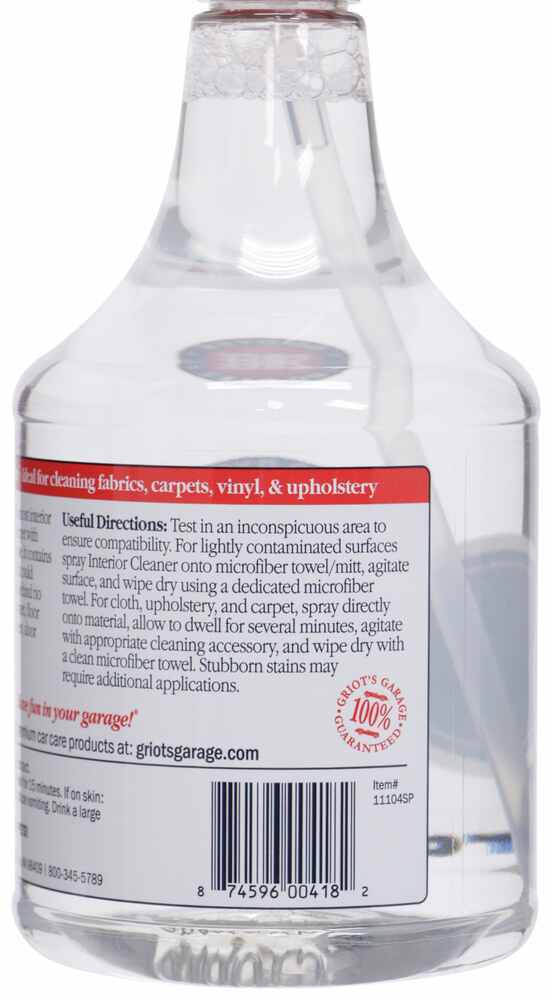 Griot's Garage Interior Cleaner for Vehicles and RVs - 35 fl oz Spray  Bottle Griots Garage Multi-Purpose Cleaner 34911104