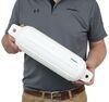 hull inflatable taylor made storm gard double-eye boat fender for 15' to 20' long boats - white vinyl