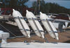 0  boat bumpers holds 3 taylor made triple fender rack for 7 inch to 9 diameter fenders - 7/8 rails
