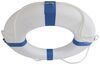 decor nautical taylor made waterproof decorative ring buoy - 17 inch diameter white with blue bands