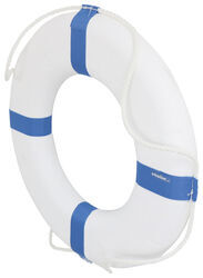 Taylor Made Waterproof Decorative Ring Buoy - 25" Diameter - White with Blue Bands - 369373