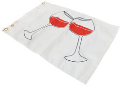 Taylor Made Novelty Boat Flag - Wine Glasses - 12" Tall x 18" Long - Nylon - 3695118