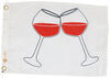 Taylor Made Novelty Boat Flag - Wine Glasses - 12" Tall x 18" Long - Nylon Party 3695118