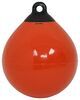 hull taylor made tuff end round boat fender for commercial boats - 9 inch diameter orange vinyl