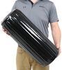 hull inflatable taylor made big b through-hole boat fender for 35' to 50' long boats - metallic black vinyl